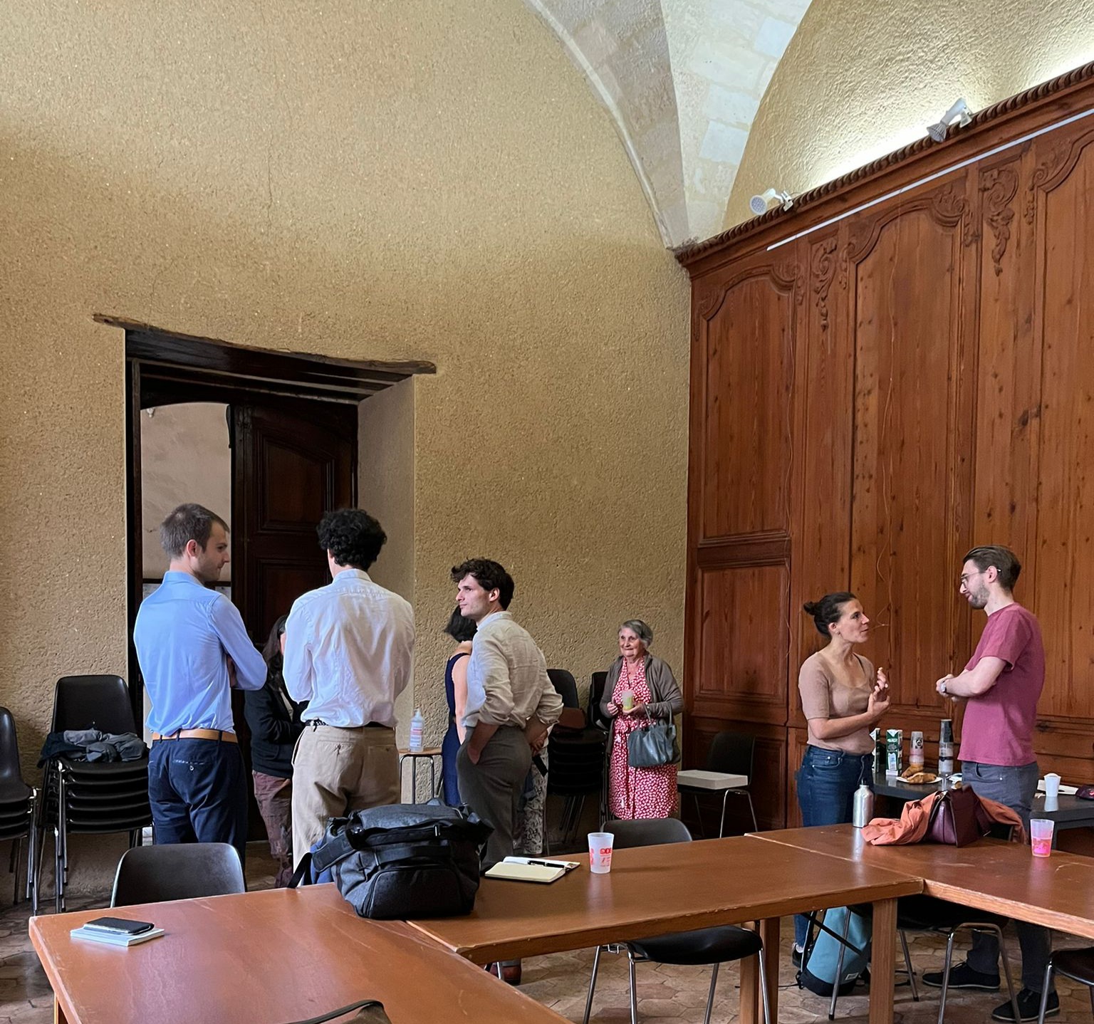 Photo du déplacement à La Réole dans le cadre de la démarche Itinéraires numériques